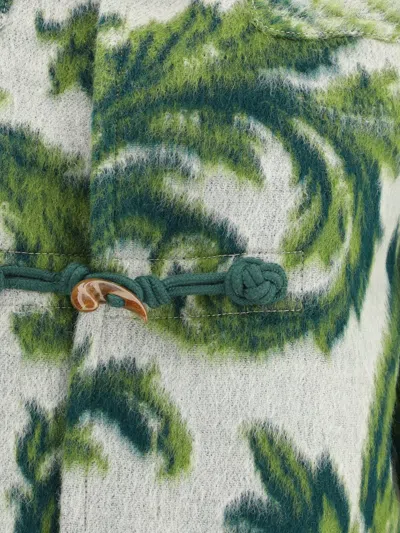 Etro Hooded Jacquard Wool-blend Jacket In Multi