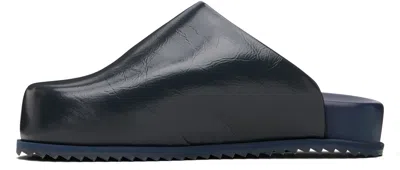 Yume Yume Gray Truck Slide Loafers In Black