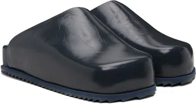 Yume Yume Gray Truck Slide Loafers In Black