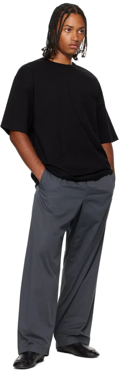 Lemaire Boxy Short Sleeves T-shirt Men In Black