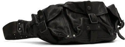 Yohji Yamamoto Black Japan Shoulder 3pin Body Belt Bag In Burgundy