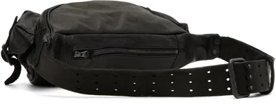 Yohji Yamamoto Black Japan Shoulder 3pin Body Belt Bag In Burgundy