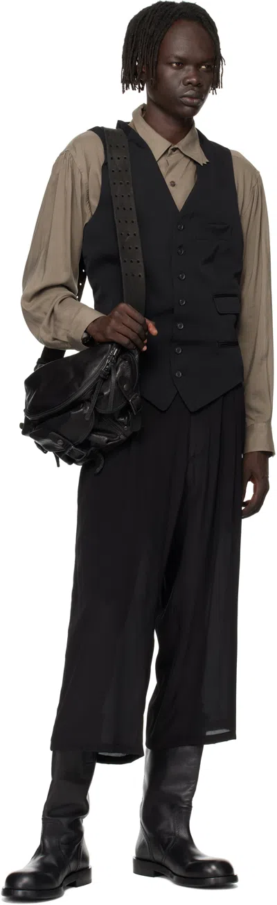 Yohji Yamamoto Black Japan Shoulder 3pin Body Belt Bag In Burgundy