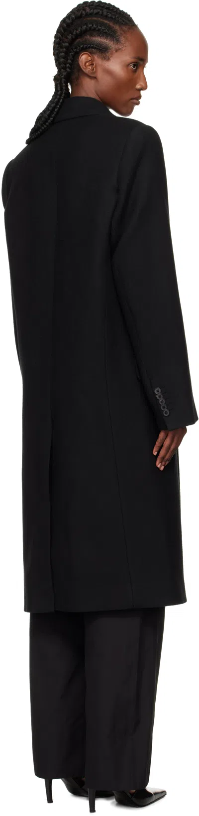 Wardrobe.nyc Accumulator Nyc X Hayley Bieber Double Breast Coat In Black