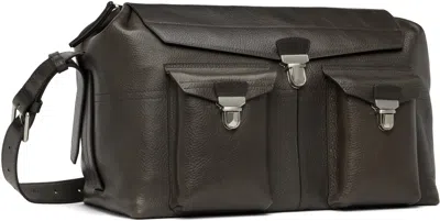 Lemaire Brown Week-end Gear Duffle Bag In Brown