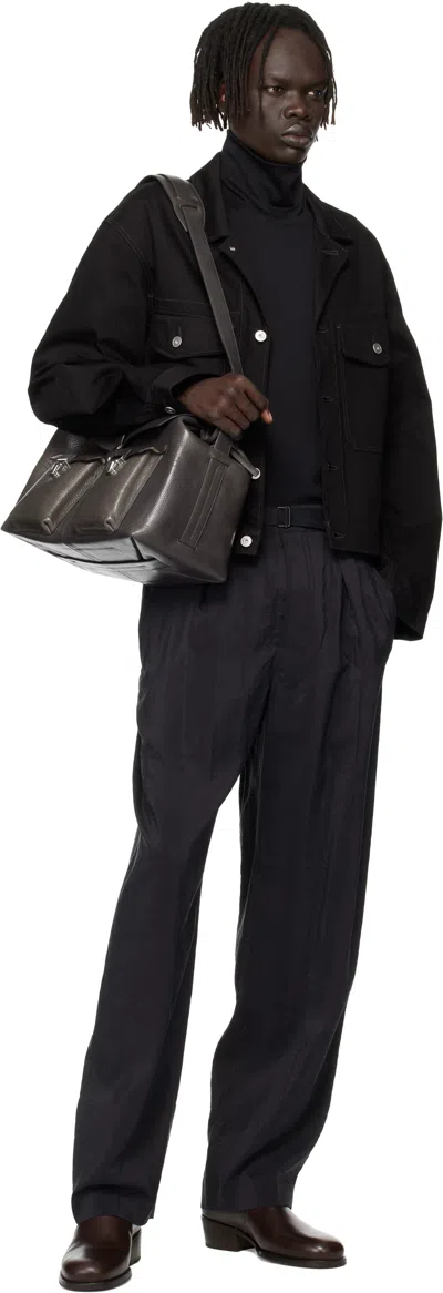 Lemaire Brown Week-end Gear Duffle Bag In Brown