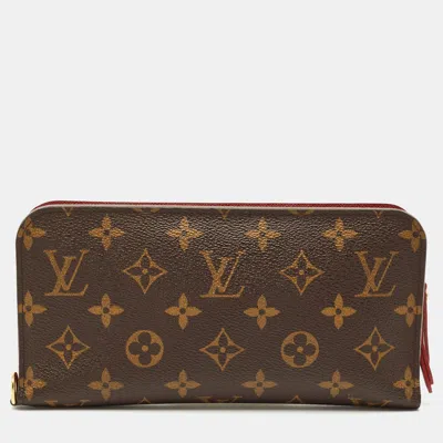 Pre-owned Louis Vuitton Rubis Monogram Canvas Insolite Wallet In Red