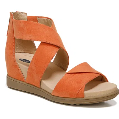 Dr. Scholl's Shoes Golden Hour Womens Cushioned Footbed Open Toe Wedge Sandals In Multi