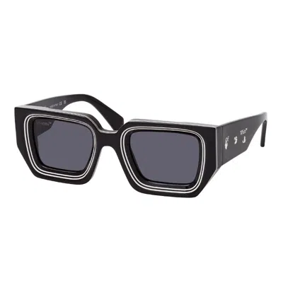 Off-white Sunglasses Square Full Rim, Blue Frame And Dark Grey Lens Francisco4507 In Black