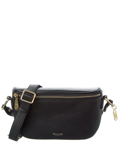 Dune London Dent Leather Crossbody In Black