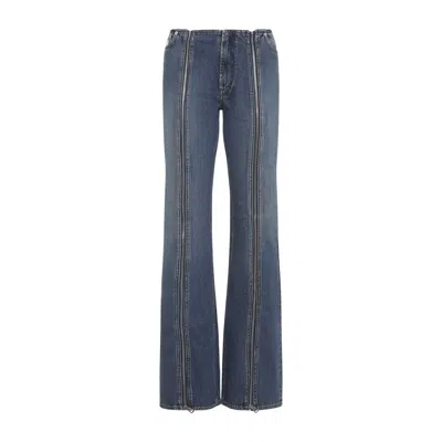 Jean Paul Gaultier Front Zip Trousers Featuring Pockets In Blue