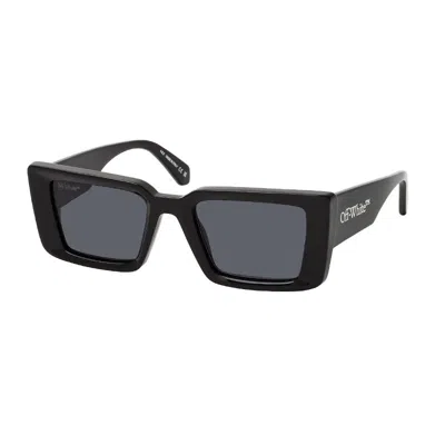 Off-white Sunglasses Square Full Rim, Havana Frame And Green Lens Oeri077savannah6055 In Black