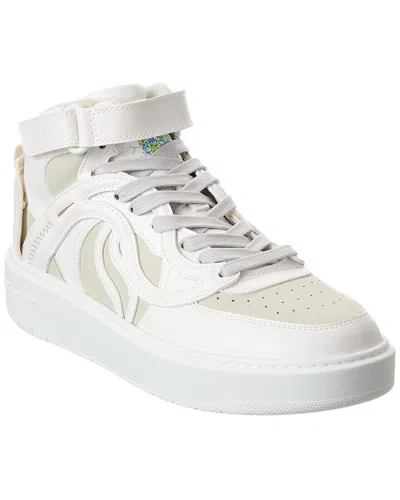 Stella Mccartney Vegan Leather S-wave High-top Sneakers In White