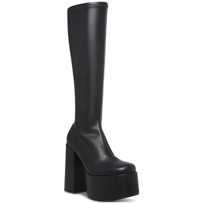 Steve Madden Cray Womens Stretch Knee-high Boots In Black