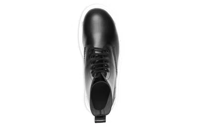 Balenciaga Strike Lace-up Boot 'black White' In Transparent