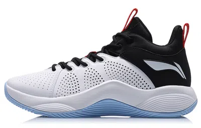 Li-ning Casual Basketball Shoes 'white Black' In Transparent