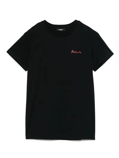 Balmain Logo-print T-shirt In Black
