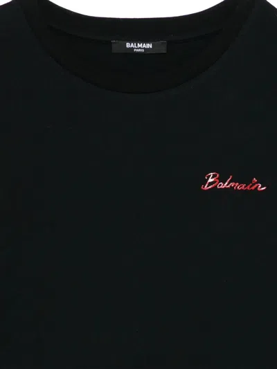 Balmain Logo-print T-shirt In Black