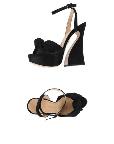 Charlotte Olympia Sandals In Black