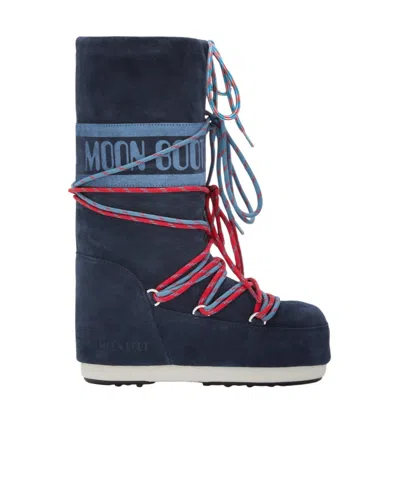 Moon Boot Icon Lace-up Boots In Blue