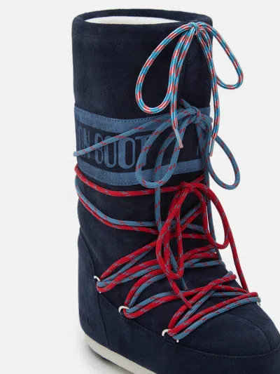 Moon Boot Icon Lace-up Boots In Blue