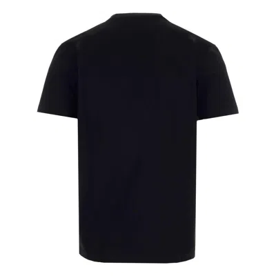 Palm Angels Crew-neck T-shirt With Spray Maxi Print In Black
