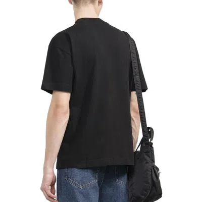 Palm Angels Crew-neck T-shirt With Spray Maxi Print In Black