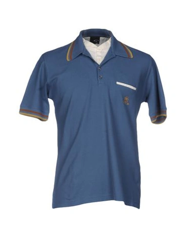 Just Cavalli Polo Shirts In Slate Blue