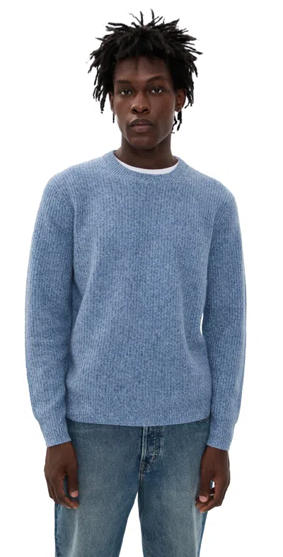 Alex Mill Jordan Sweater In Washed Cashmere Marled Stonewash In Blue