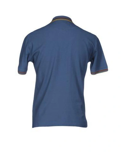 Shop Just Cavalli Polo Shirt In Slate Blue