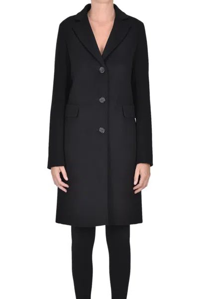 Cinzia Rocca Wool And Cashmere Coat In Black