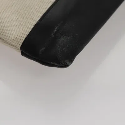 Pre-owned Balenciaga Clip Beige Canvas Clutch Bag ()