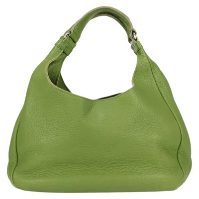Pre-owned Bottega Veneta Green Leather Shoulder Bag ()