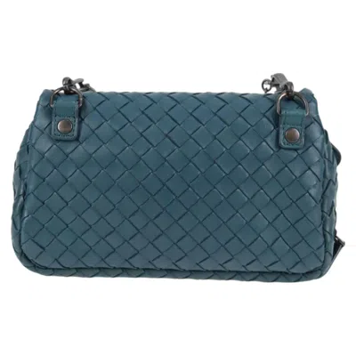 Pre-owned Bottega Veneta Olimpia Blue Leather Shoulder Bag ()