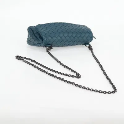 Pre-owned Bottega Veneta Olimpia Blue Leather Shoulder Bag ()