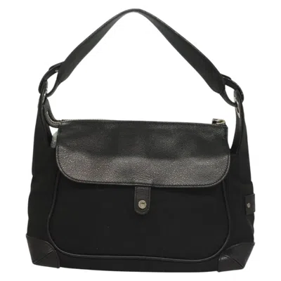 Pre-owned Bulgari Logo Mania Black Leather Shoulder Bag ()