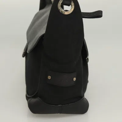 Pre-owned Bulgari Logo Mania Black Leather Shoulder Bag ()