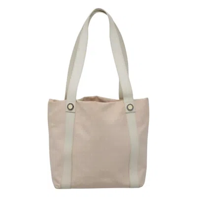 Pre-owned Bulgari Logo Mania Pink Canvas Tote Bag ()