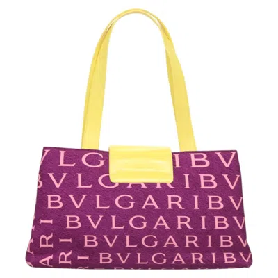 Pre-owned Bulgari Purple Nylon Shoulder Bag ()