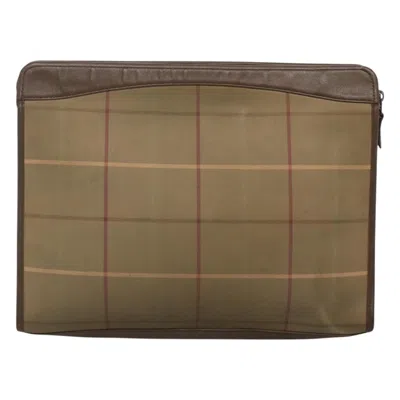 Pre-owned Burberry Beige Canvas Clutch Bag ()