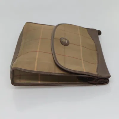 Pre-owned Burberry Beige Canvas Clutch Bag ()