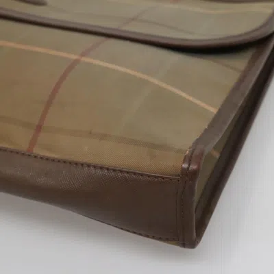 Pre-owned Burberry Beige Canvas Clutch Bag ()