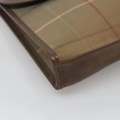 Pre-owned Burberry Beige Canvas Clutch Bag ()