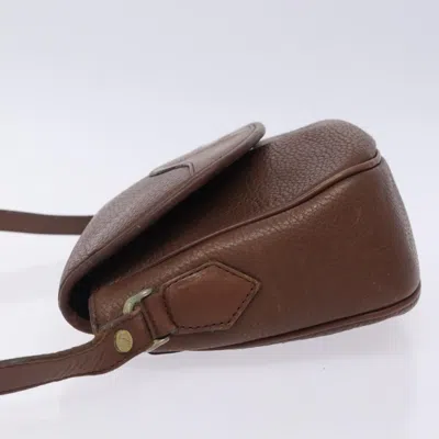 Pre-owned Burberry Brown,gold Leather Shoulder Bag ()