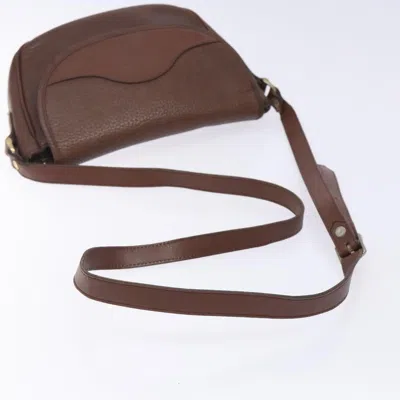 Pre-owned Burberry Brown,gold Leather Shoulder Bag ()