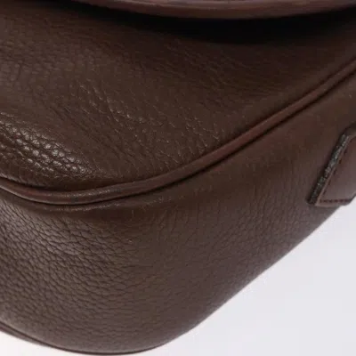 Pre-owned Burberry Brown,gold Leather Shoulder Bag ()