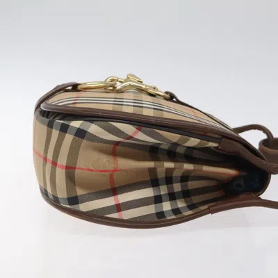 Pre-owned Burberry Haymarket Beige Canvas Shoulder Bag ()