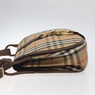 Pre-owned Burberry Haymarket Beige Canvas Shoulder Bag ()