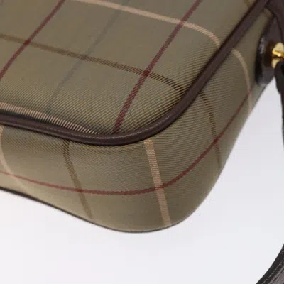 Pre-owned Burberry Nova Check Beige Canvas Clutch Bag ()