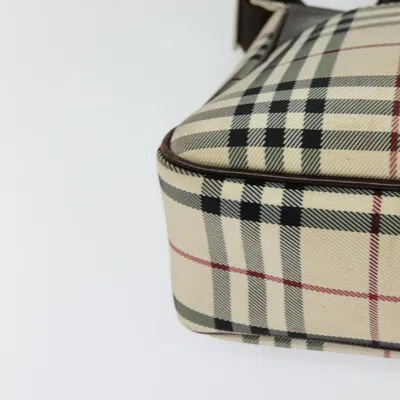 Pre-owned Burberry Nova Check Beige Canvas Shoulder Bag ()